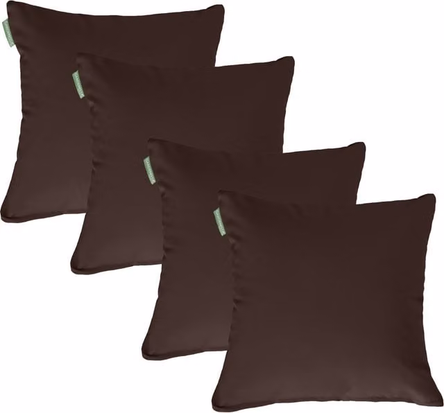 Gardenista Brown Plain Square Outdoor Scatter Cushions, Set of 4
