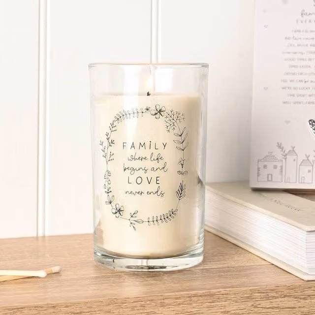 Moments Family Tall Pillar Candle in Beige, 480g