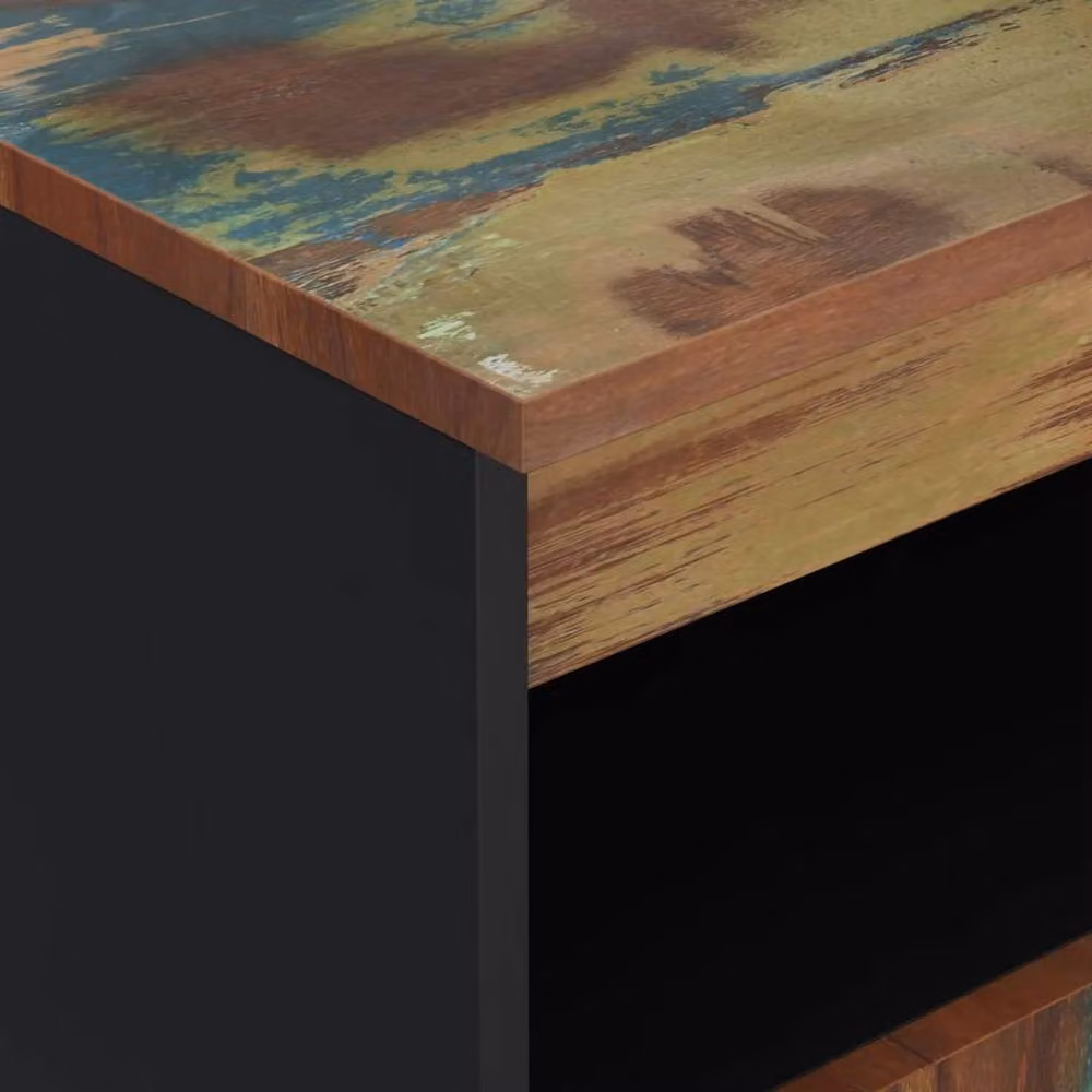 Berkfield Home Reclaimed Solid Wood Sideboard with 2 Doors, Multicolour, W/D/H: 60 x 33 x 75 cm – 5