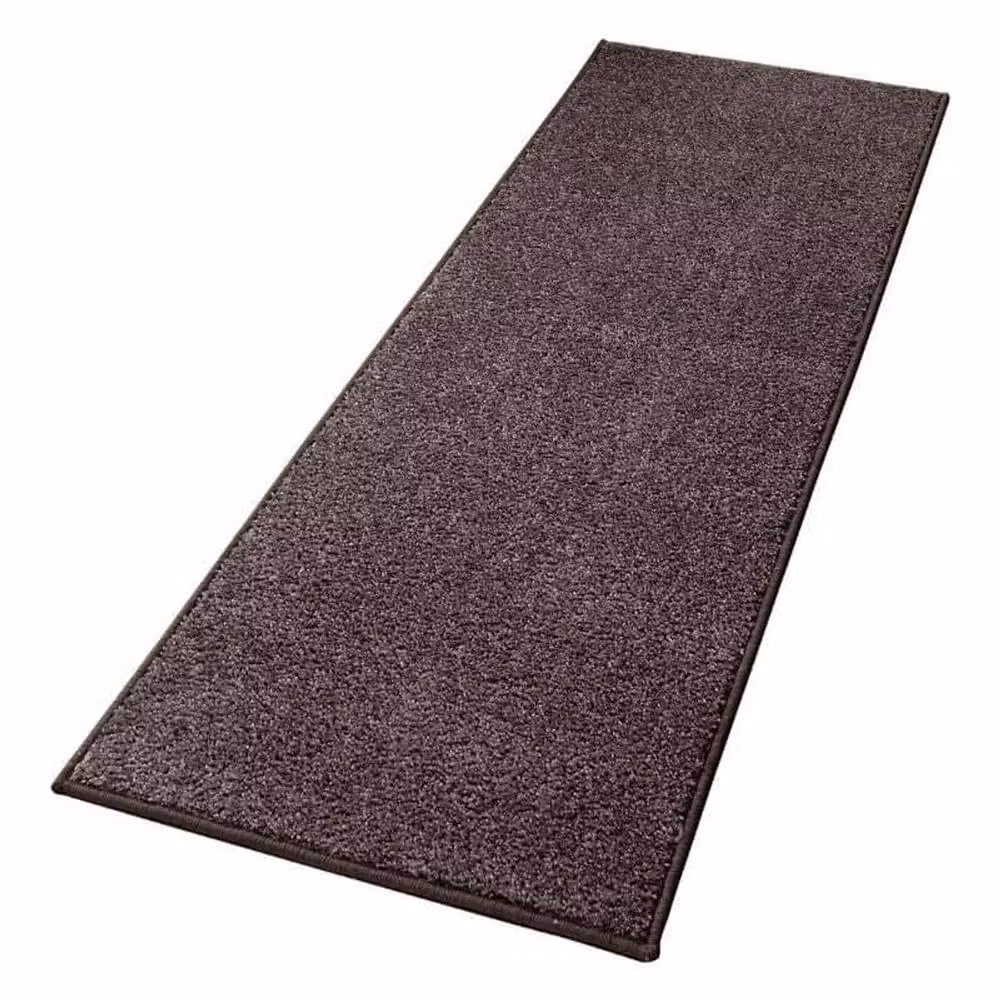 THE RUGS Velours Pure Modern Plain Velour Rug in Charcoal Grey, W: 80 cm, L: 400 cm – 5