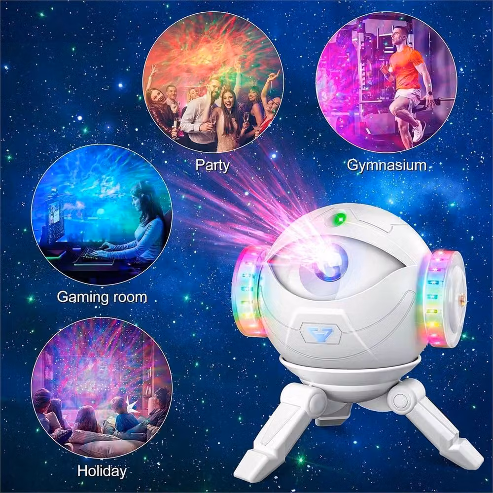 Nordara Galaxy Star Projector Night Light for Kids Room Decor, White – 4