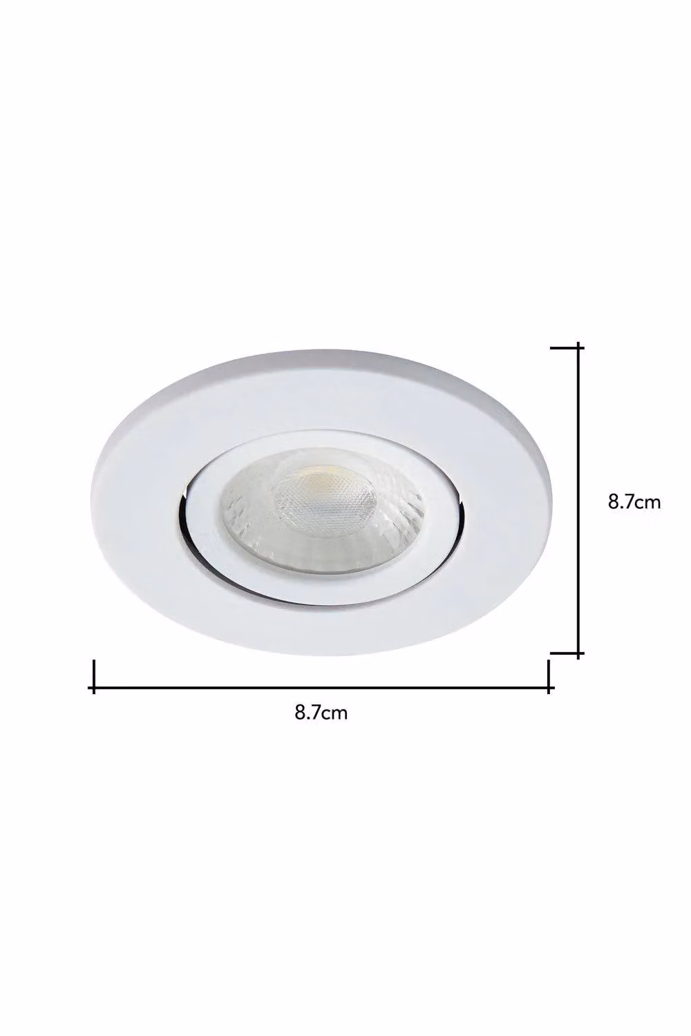 BHS Lighting White Circular Fire Rated Recessed Adjustable Spotlight IP65 – 3