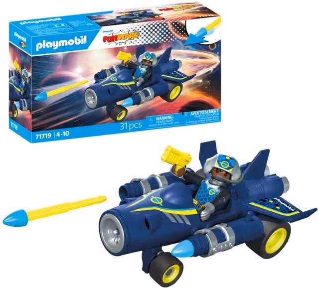 Playmobil Racing Space Jet Playset in White