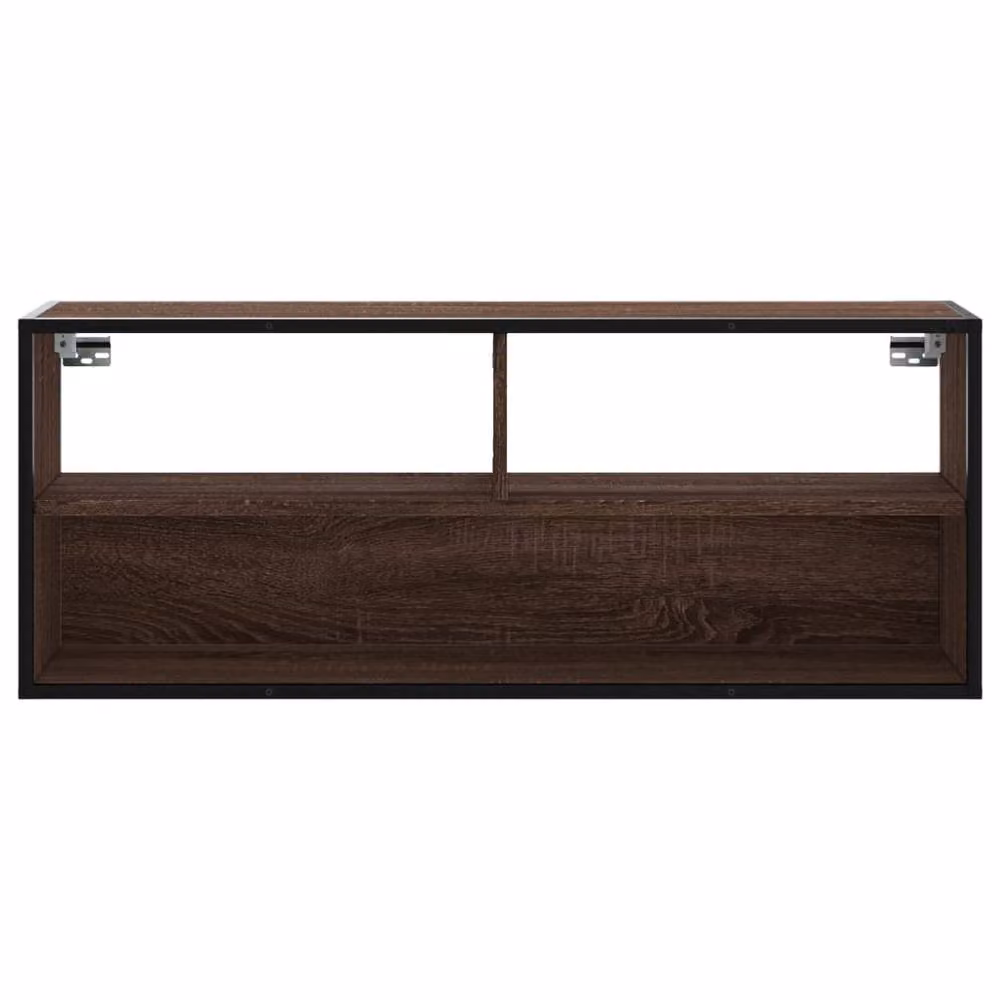 Berkfield Home Industrial TV Cabinet in Brown Oak, W/D/H: 100 x 31 x 39.5 cm – 4