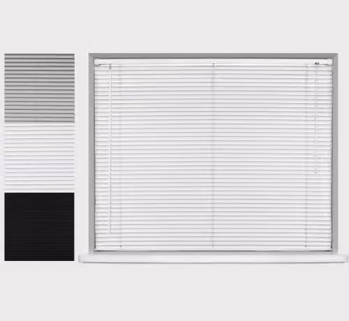 Caecus Aluminium Venetian Blind, White, W: 60 cm, H: 150 cm