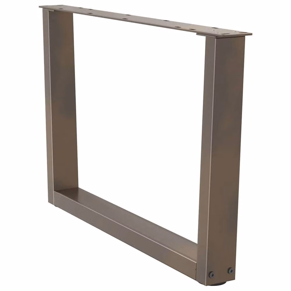Berkfield Home V-Shape Dining Table Legs, 2 Pieces, Brown Steel, H: 70 cm, W: 42-43.3 cm – 2