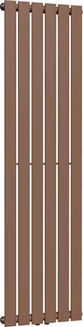 Lux Heat Flat Coloured Vertical Radiator in Brown, H 160 cm x W 42 cm