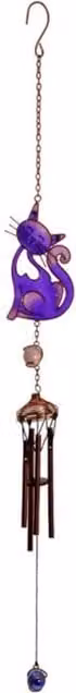 KDMK Purple Slinky Cat Metal Wind Chime, Height: 58 cm