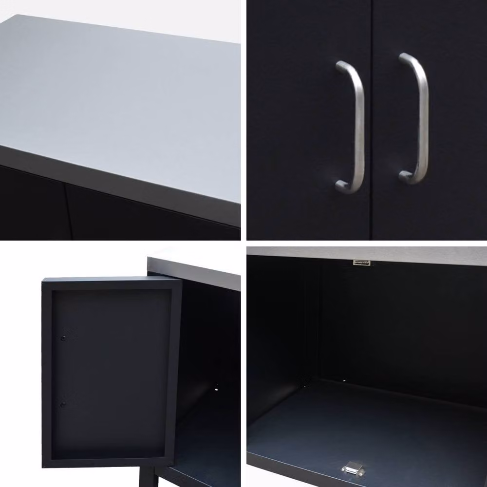sweeek Modern Matt Black Steel Outdoor Kitchen – 3