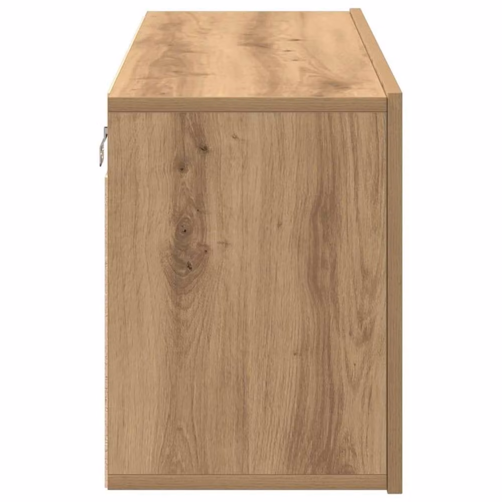 Berkfield Home Artisan Oak Wall-mounted TV Cabinet in Brown, W/D/H: 100 x 30 x 41 cm – 4