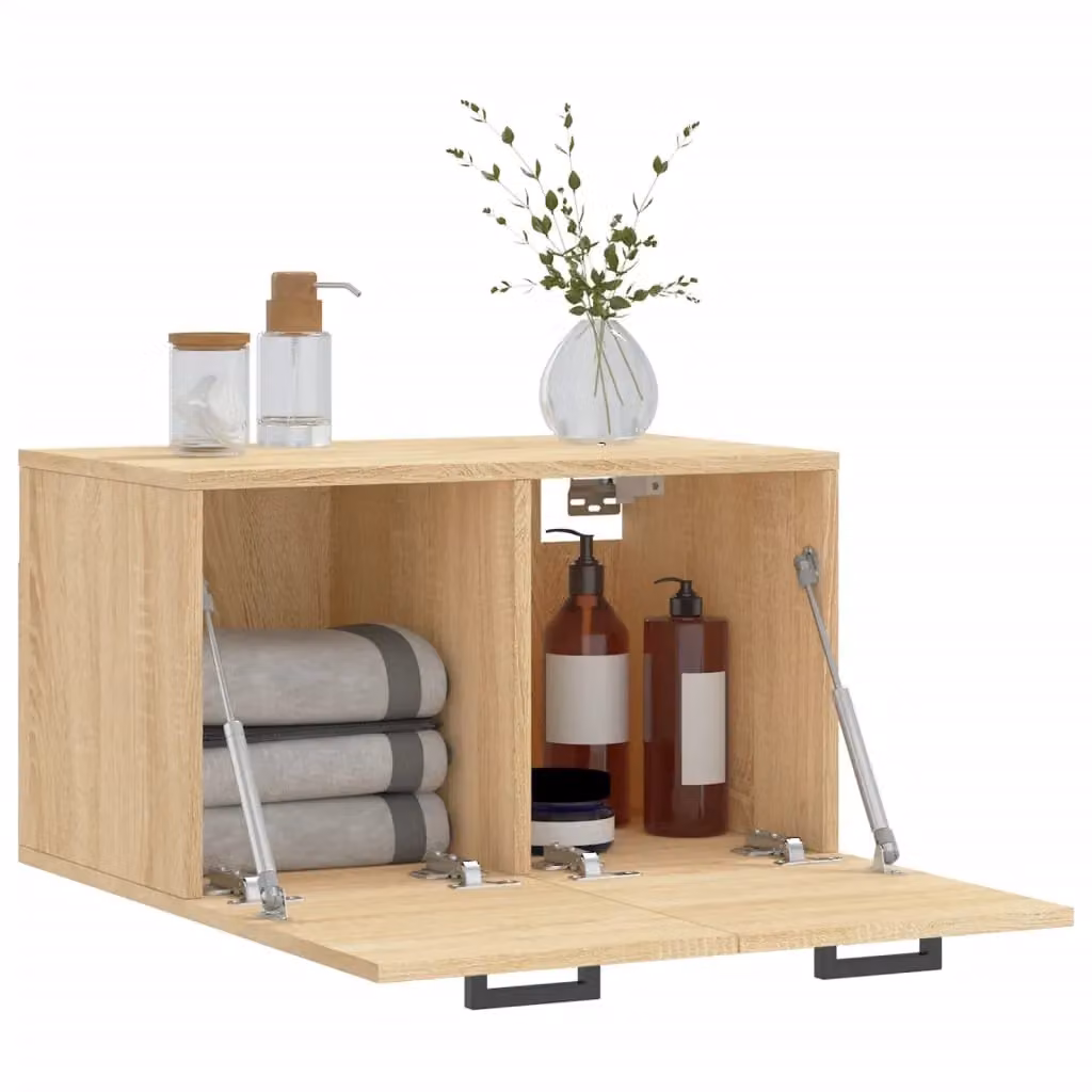 Berkfield Home Sonoma Oak Wall Cabinet, Brown, W: 60 cm, D: 35 cm, H: 35 cm – 2