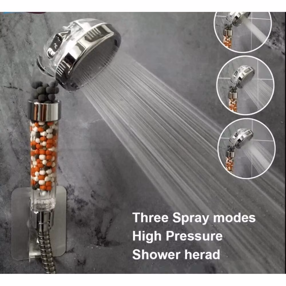 NESTLUNE High Pressure Overhead Shower Head with 3 Spray Modes in Silver – 2