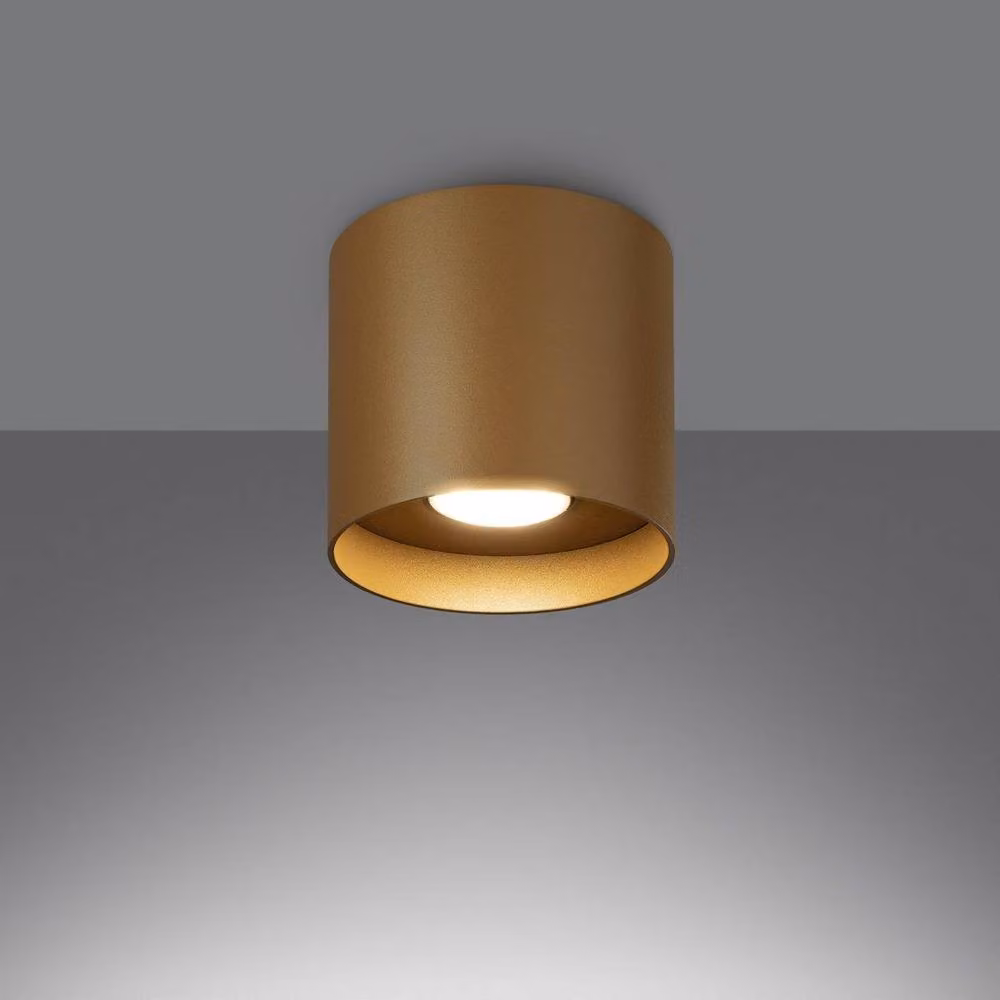 Sollux Lighting Mika Minimalist Round Ceiling Lamp in Gold/Brass, W/D/H: 11 x 12 x 12 cm, GU10 – 2