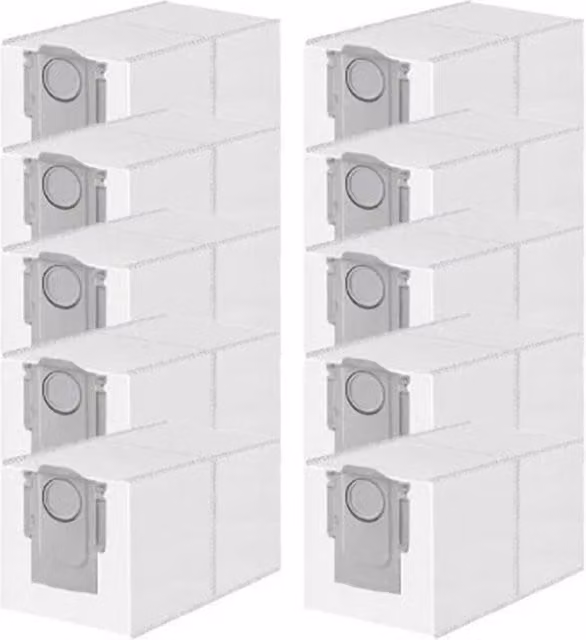 FLAVORA 10x White Dust Bags for Roborock