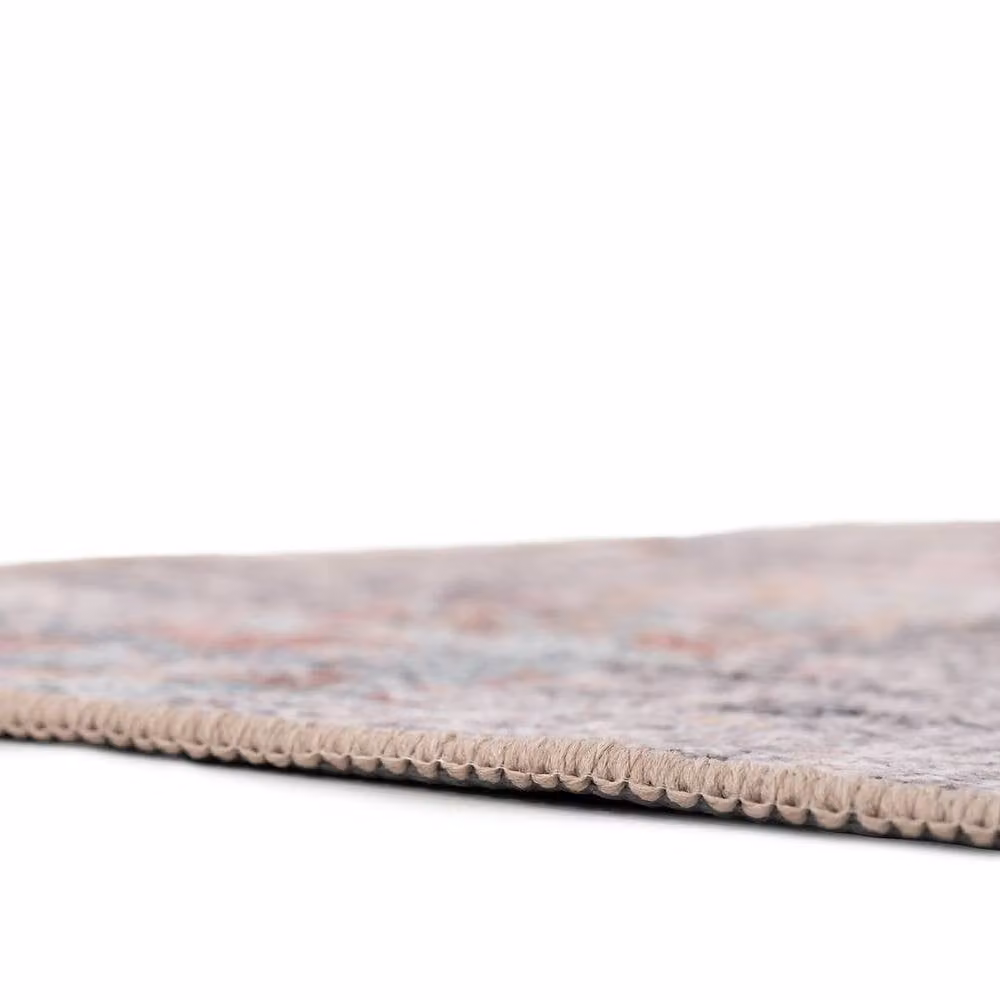 Kukoon Abstract Multi Colour Blue and Pink Modern Area Rug for Living Room or Bedroom, W: 160 cm, L: 230 cm – 4
