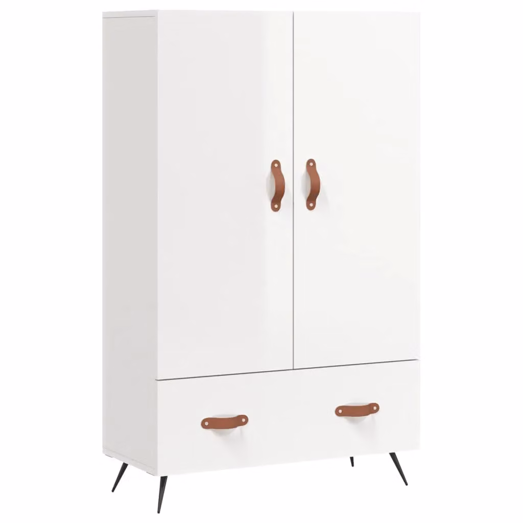 Berkfield Home High Gloss White Modern Highboard W/D/H: 69.5 x 31 x 115 cm – 2