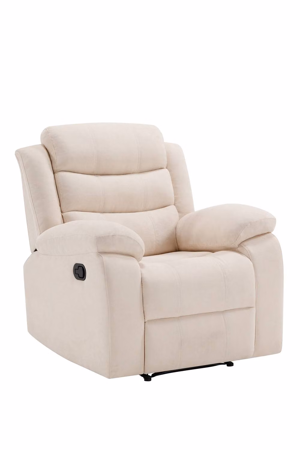 More4Homes Boston 1 Seater Manual Recliner Chair in Beige Fabric – 2