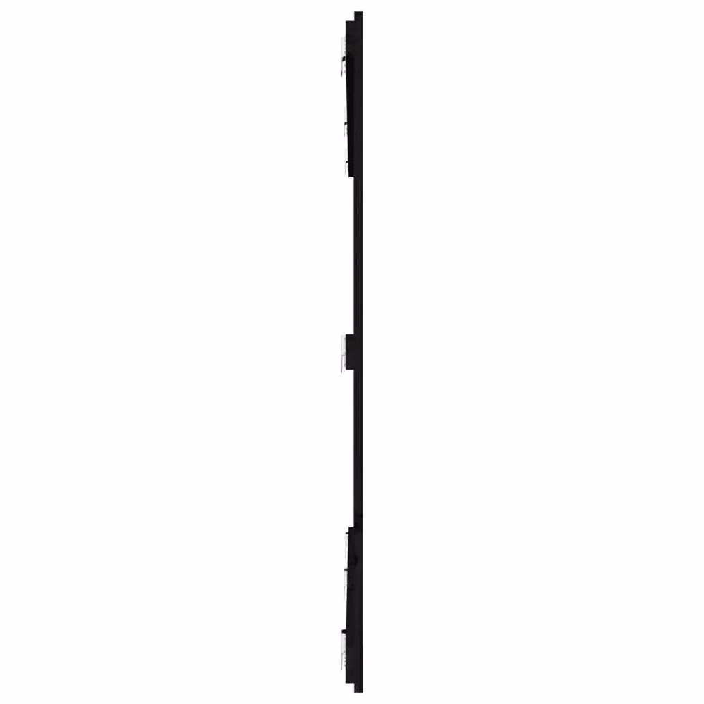 Berkfield Home Black Rustic Solid Pine Wall Mount Headboard, W: 185 cm, D: 3 cm, H: 110 cm – 5