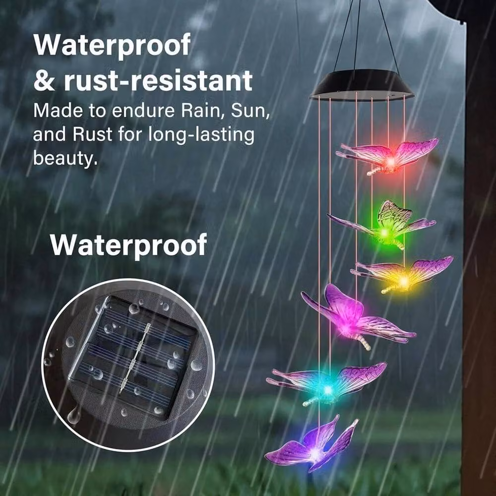 SPETLEK Solar Powered Multicolour LED Wind Chimes for Garden Decor – 4