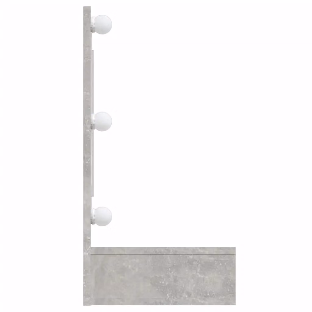 Berkfield Home LED Mirror Cabinet in Concrete Grey, W/D/H: 90 x 31.5 x 62 cm – 3