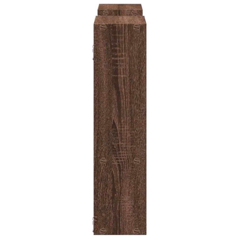 Berkfield Home Wall Mounted Shelf, Brown Oak, W: 99 cm, D: 15 cm, H: 60 cm – 4