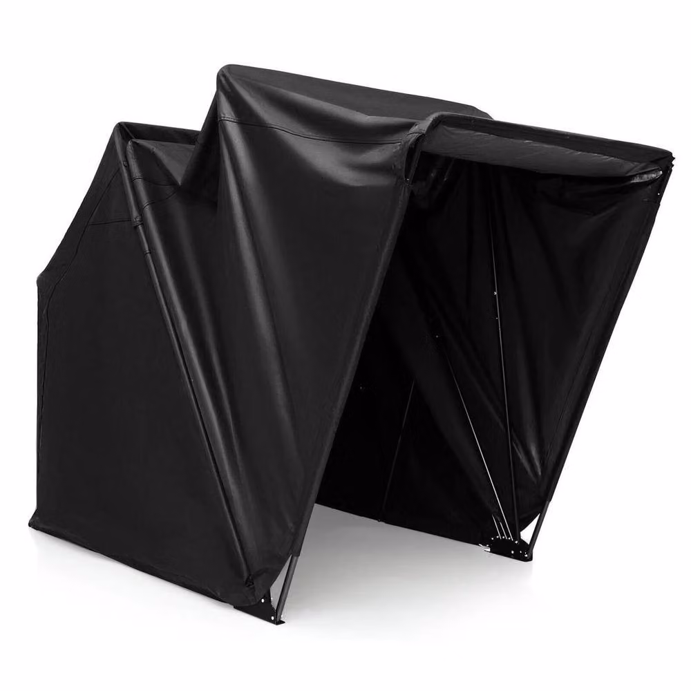 Hinsinc Heavy Duty Portable Motorcycle Outdoor Shelter in Black, W/D/H: 137 x 137 x 190 cm – 3