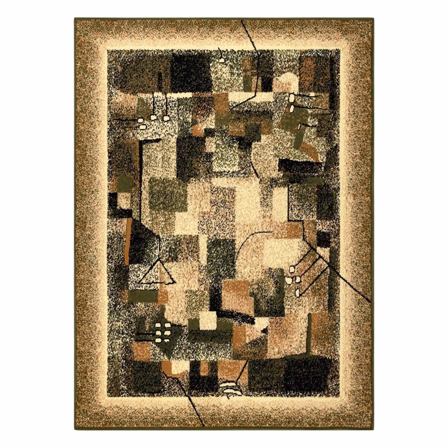RugsX Morad Abstract Green Rectangular Rug, W: 60 cm x L: 110 cm – 2