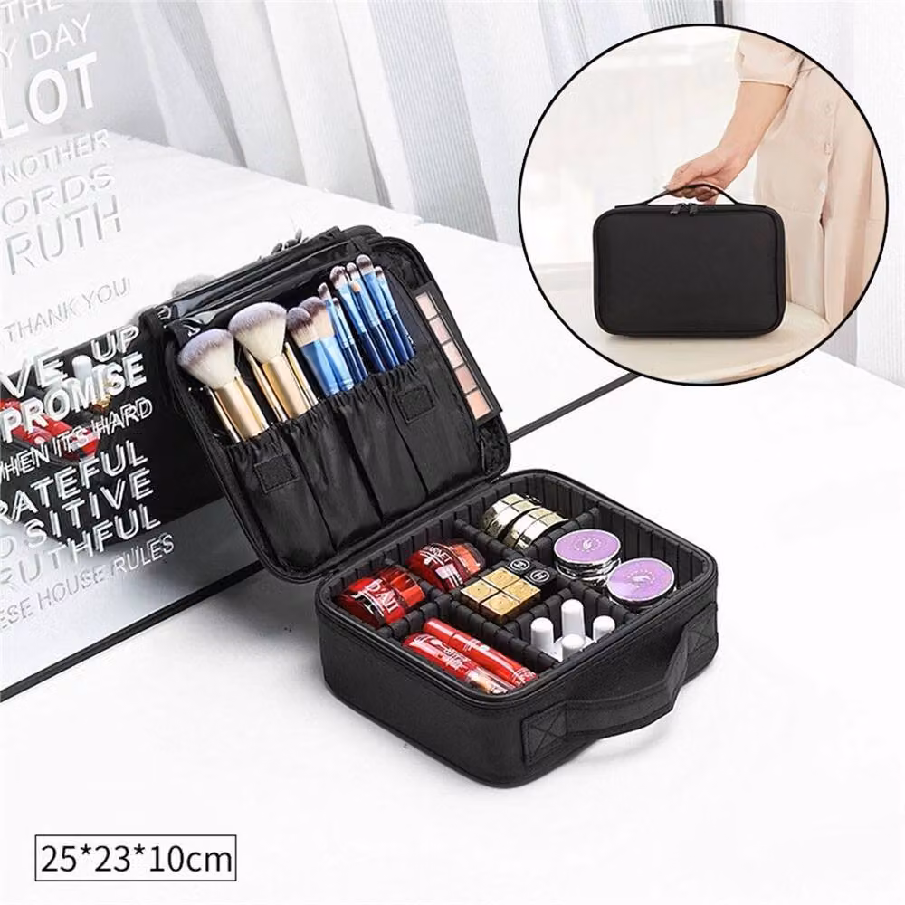 Nordara Extra Large Portable Makeup Vanity Case Cosmetic Storage Box in Black – 4