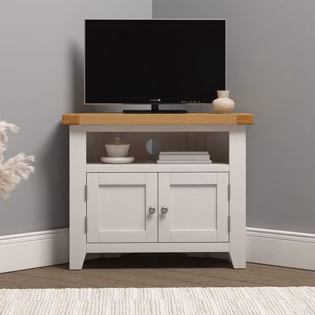 Seconique Windsor Corner TV Unit in White
