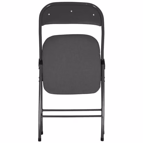 Harbour Housewares Set of 6 Black Fabric Padded Metal Folding Chairs – 3