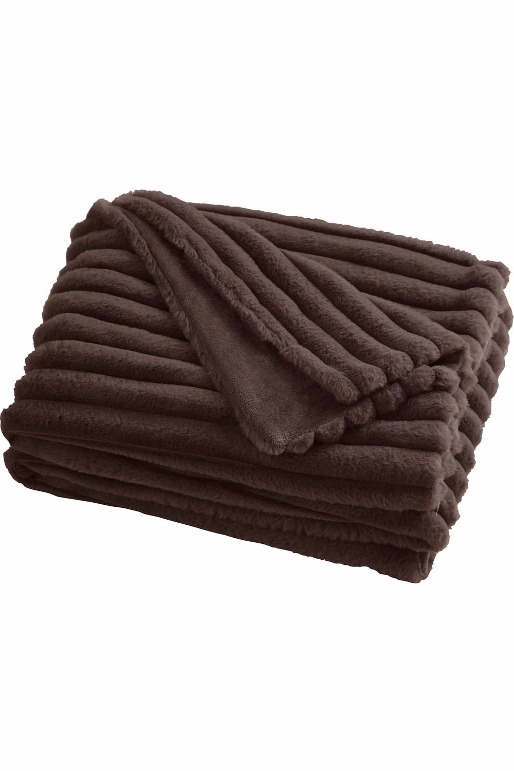 Appletree Morritz Faux Fur Throw in Brown, W: 130 cm, D: 180 cm – 2