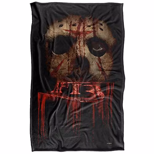 LOGOVISION Friday The 13th Remake Poster Super Soft Fleece Throw Blanket, Multicolour, W/D/H: 91 x 147 cm – 1
