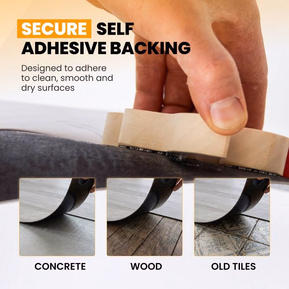 Novecrafto Self Adhesive Wood Effect Vinyl Floor Planks, 10 Pieces, Pale Grey, 1.39m² – 2