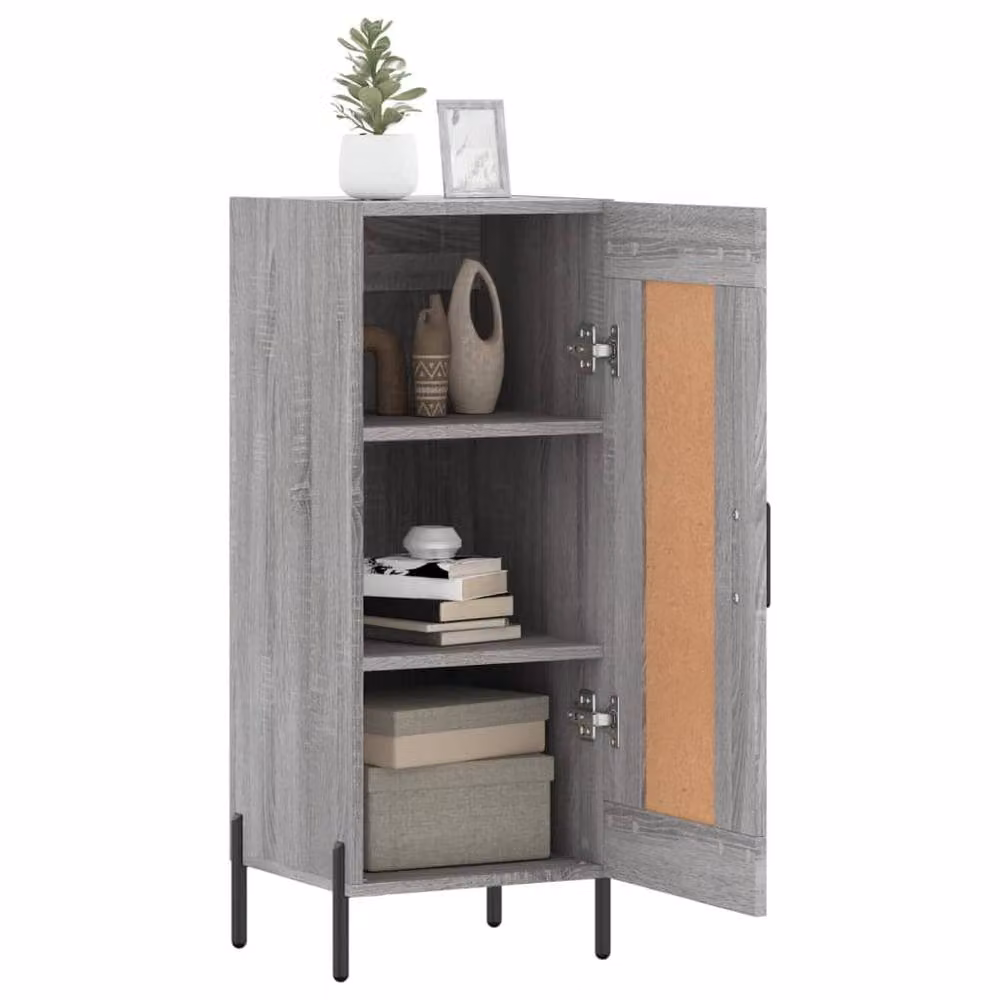 Berkfield Home Grey Sonoma Sideboard in Engineered Wood, W/D/H: 34.5 x 34.5 x 90 cm – 3