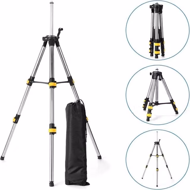 Nordara Universal Laser Level Tripod Adjustable Height Stand in Black, Height: 100 cm
