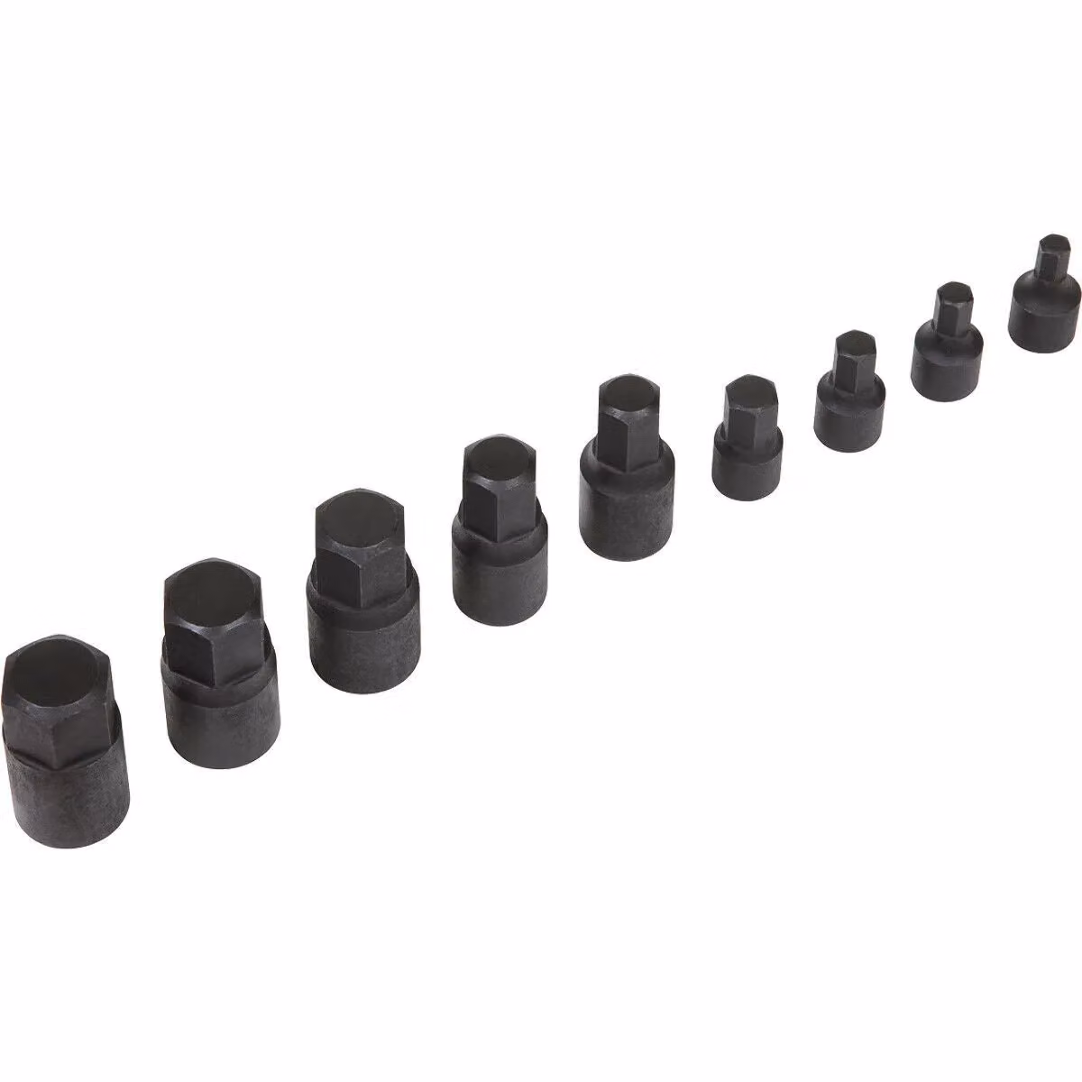 Loops 9 Pack Low Profile Impact Socket Bit Set in Black and Multicolour Chrome Molybdenum with 1/4" and 3/8" Square Drive – 4