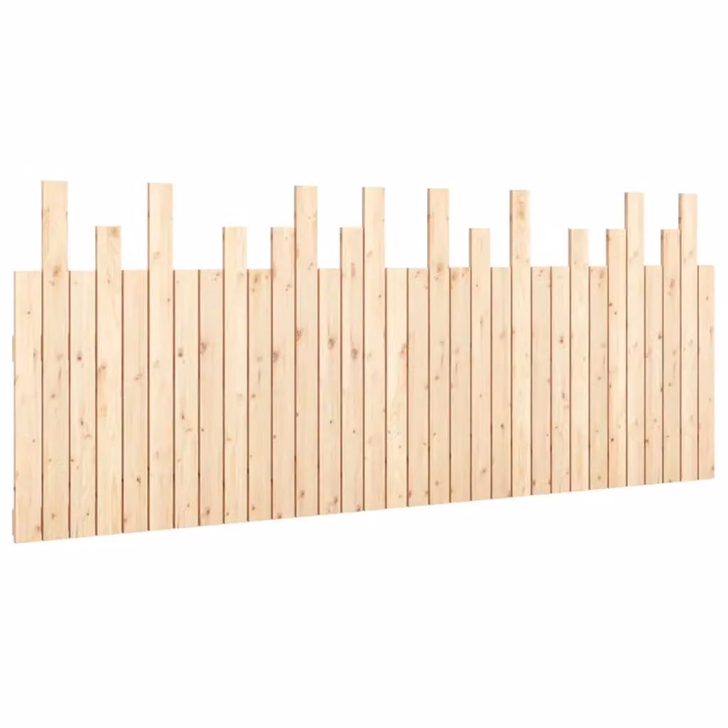 Berkfield Home Rustic Solid Wood Pine Wall Mount Headboard in Brown, W/D/H: 204 x 3 x 80 cm – 2
