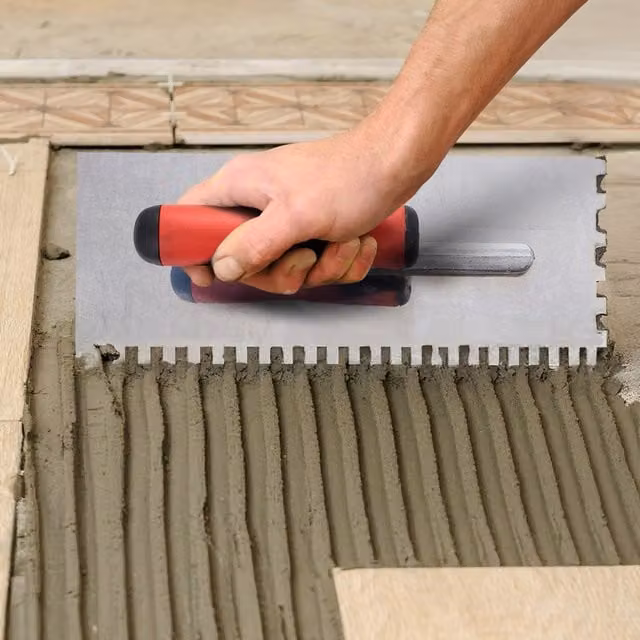 Lifeideas Stainless Steel Serrated Teeth Concrete Trowel in Silver
