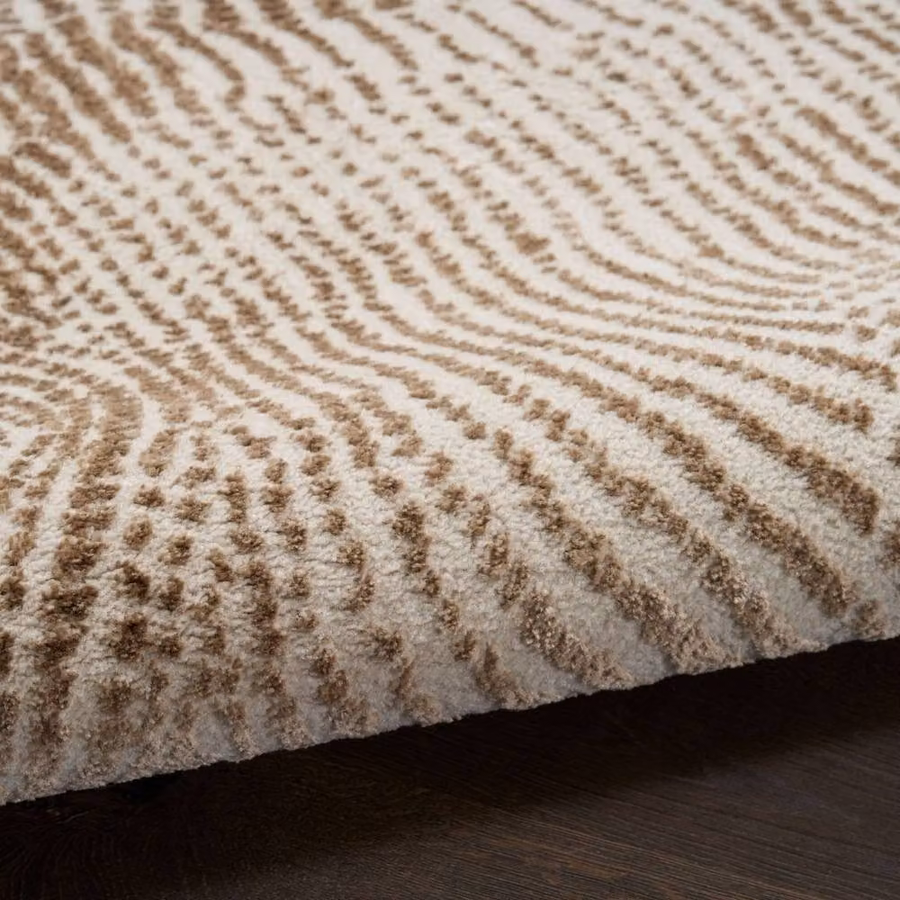 DKNY Central Park West Cep01 Abstract Modern Rug in Beige and Brown, W: 240 cm, D: 300 cm – 2