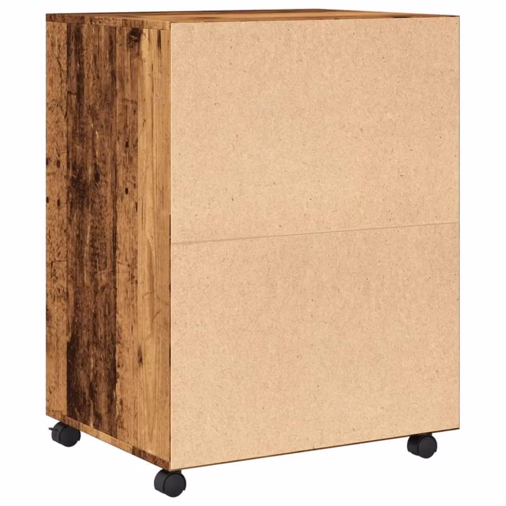Berkfield Home Rolling Cabinet in Old Wood Brown, W/D/H: 60 x 48 x 81 cm – 4