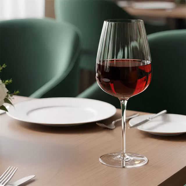 Argon Tableware Kensington Optic Crystal Red Wine Glasses, 640ml, Pack of 24, Transparent