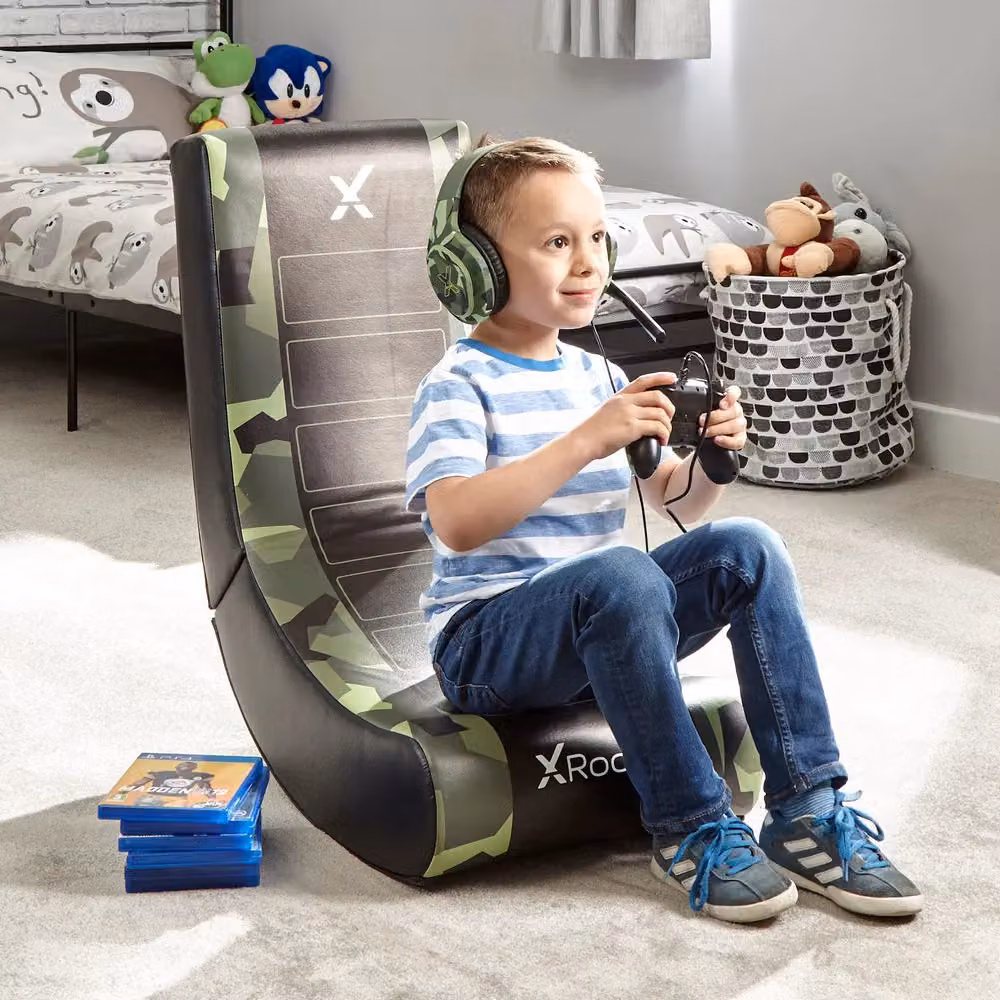 X Rocker Green Floor Rocking Gaming Chair for Children – 2