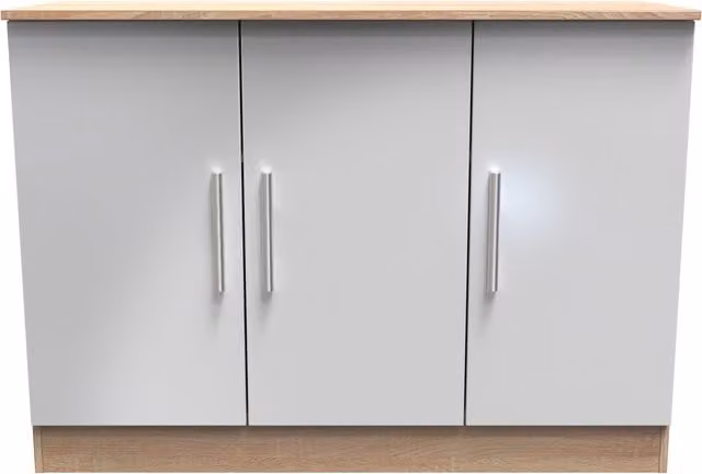 Ready Assembled 2 U Trent 3 Door Sideboard in Grey