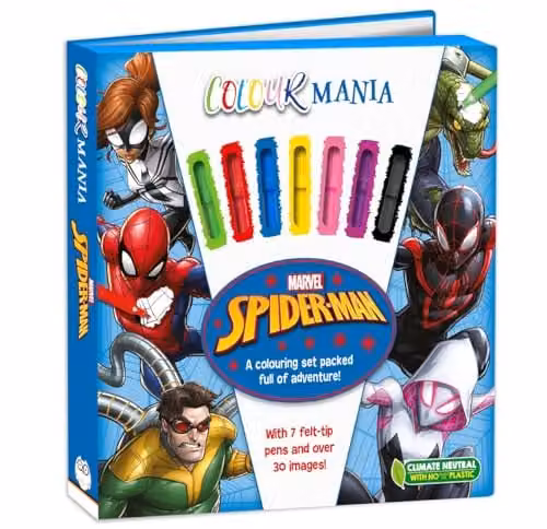 Marvel Spider-Man Colourmania Multicolour Childrens Colouring Book and Paper Set