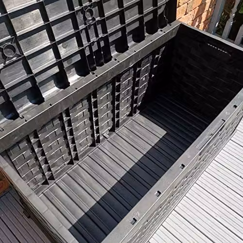 Samuel Alexander 335 Litre Black Rattan Effect Garden Storage Box with Sit on Lid – 2