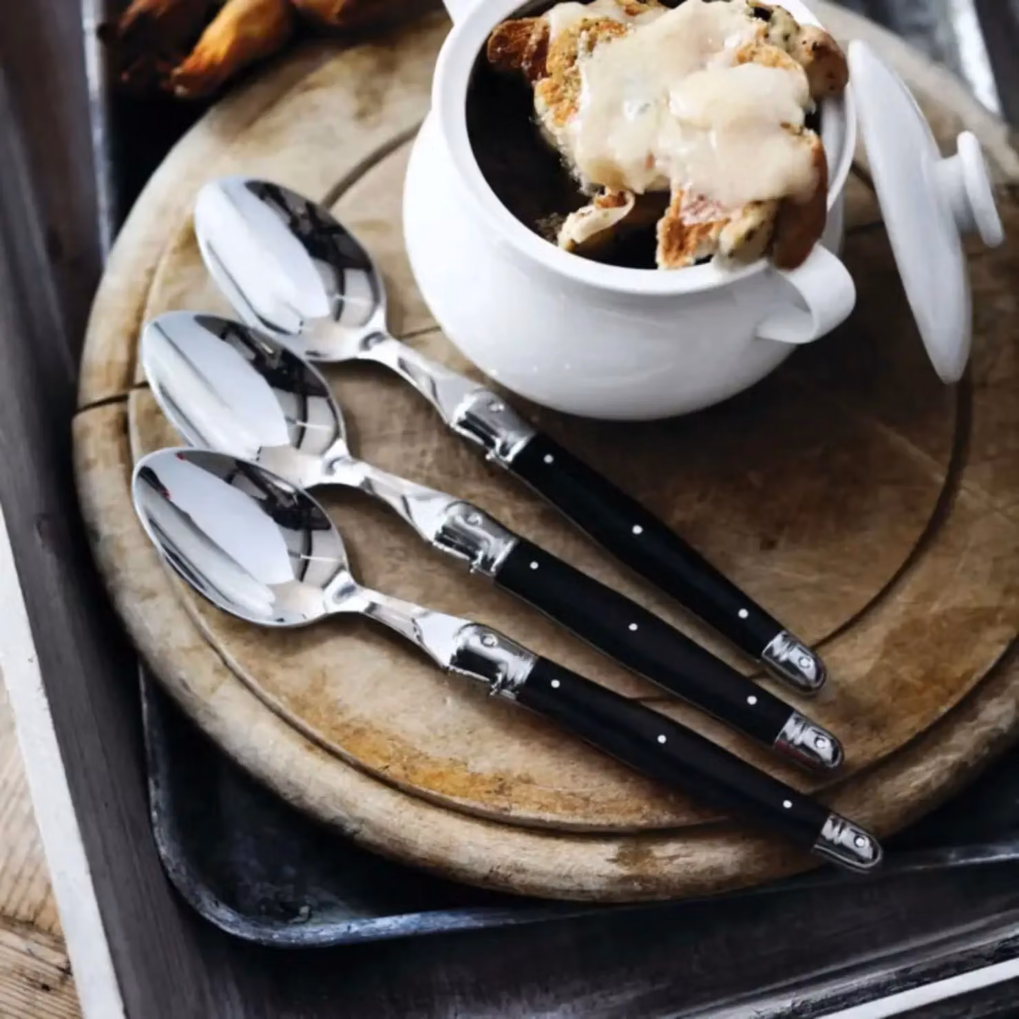 Laguiole Black Coated Stainless Steel Single Teaspoon – 2