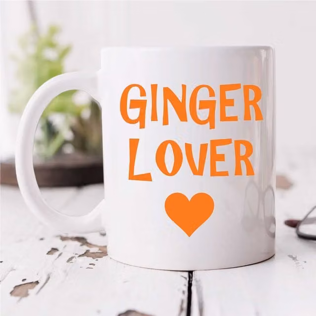 60 Second Makeover Ginger Lover Ceramic Mug in White