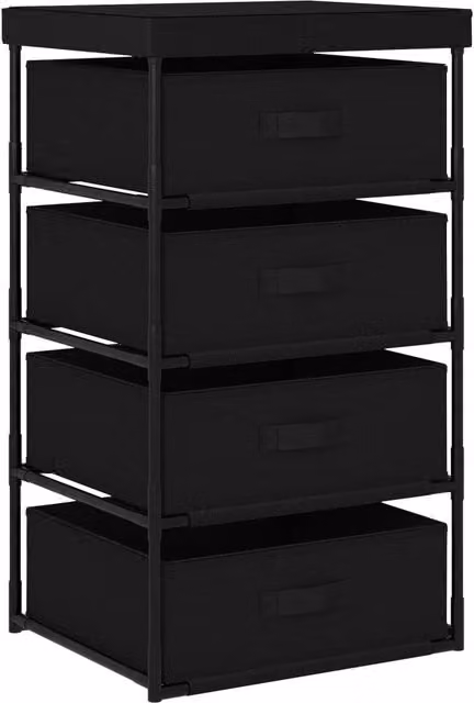 Berkfield Home Freestanding Metal Storage Rack in Matt Black