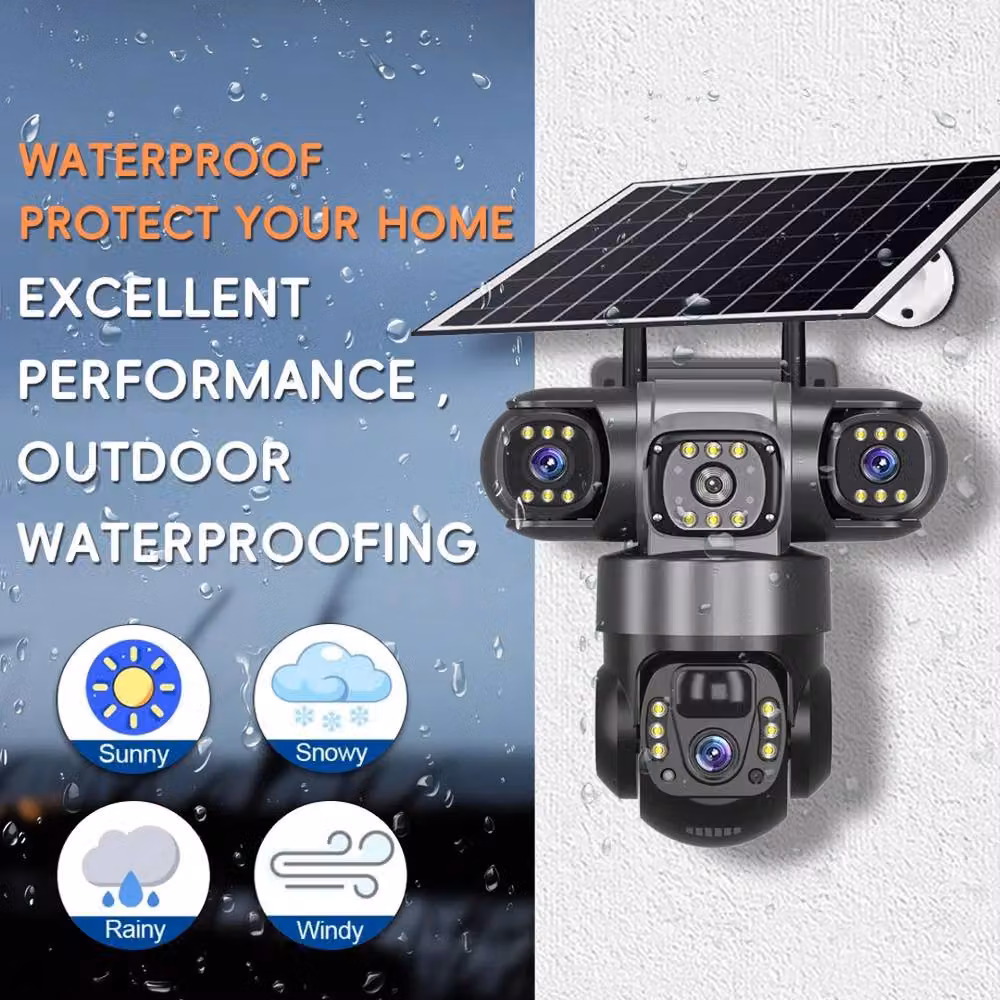 Ventryn Wireless Solar 4G LTE PTZ CCTV Camera for Outdoor Surveillance, Black – 4