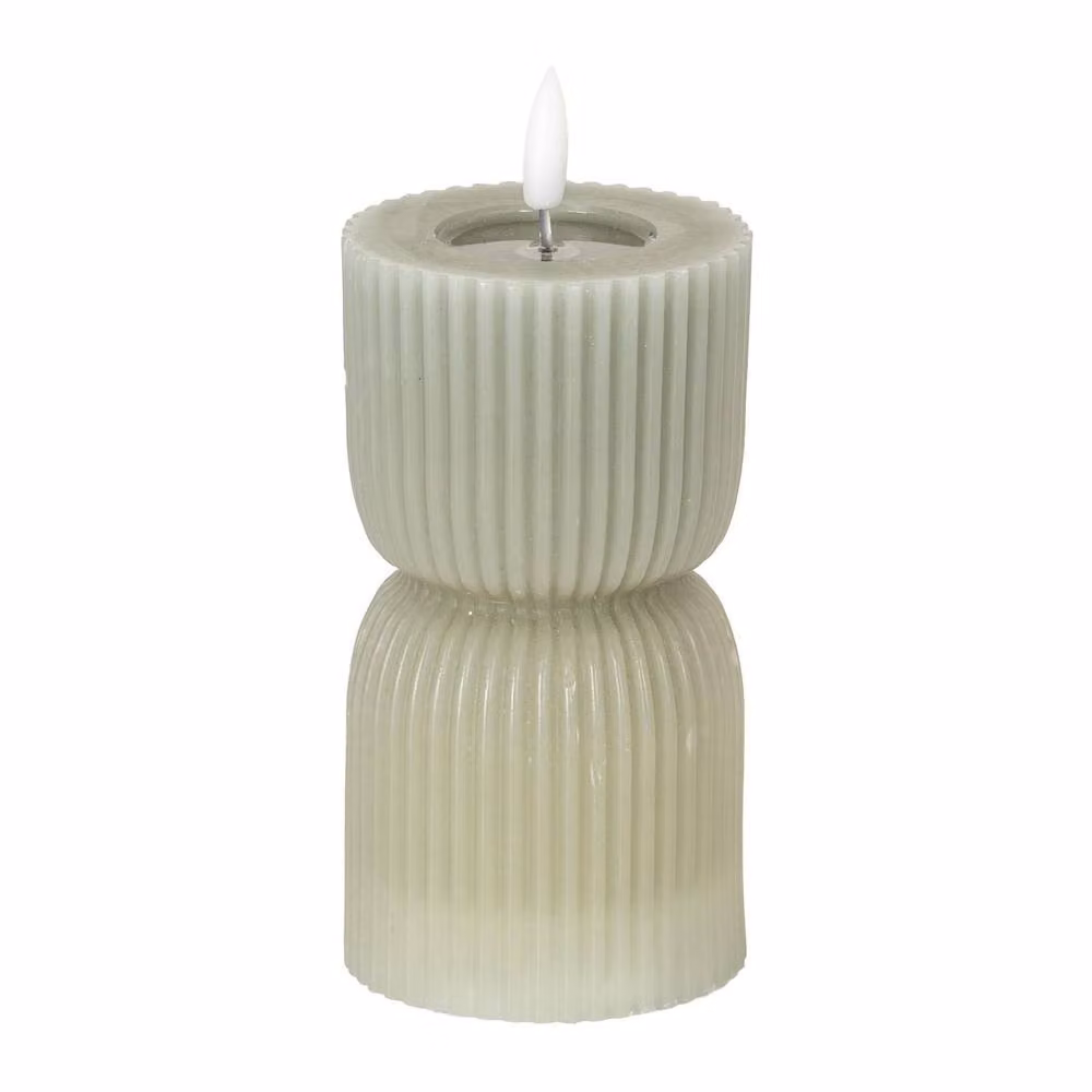 Hill Interiors Luxe Collection Carved Table Lamp in Grey, H 14 cm x W 7 cm x D 7 cm – 2